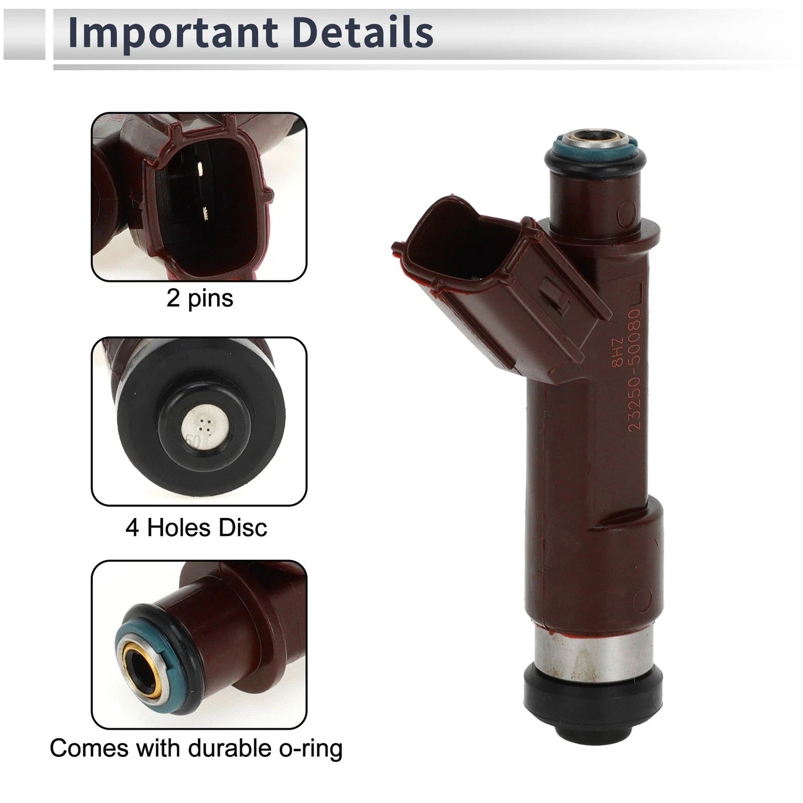 Fuel Injector No. 23209-50080 for Toyota Tundra 4.7L V8 (2005–2009)