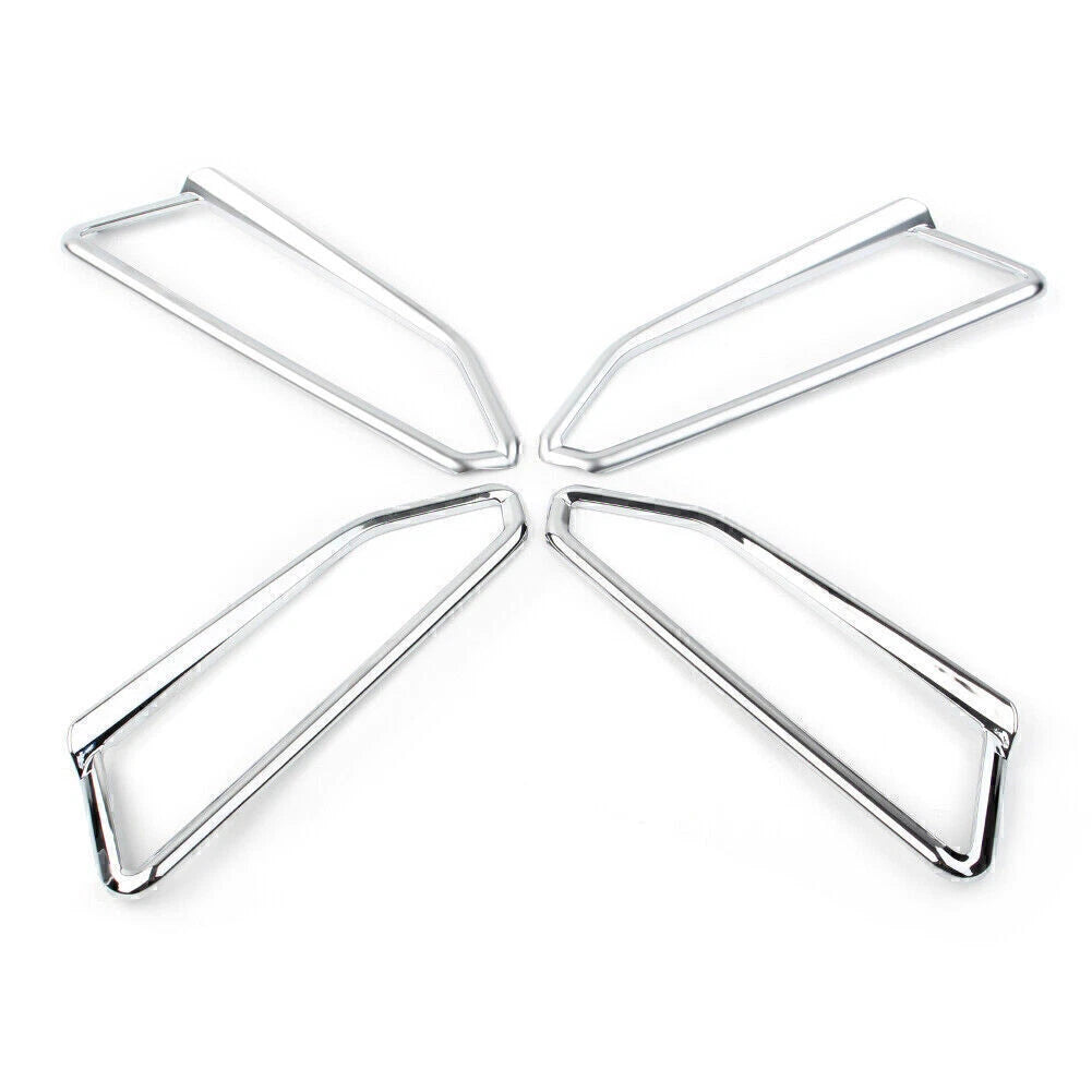 Pair Chrome Front Light Trim Accents for Honda Goldwing GL1800 (2018–2023)
