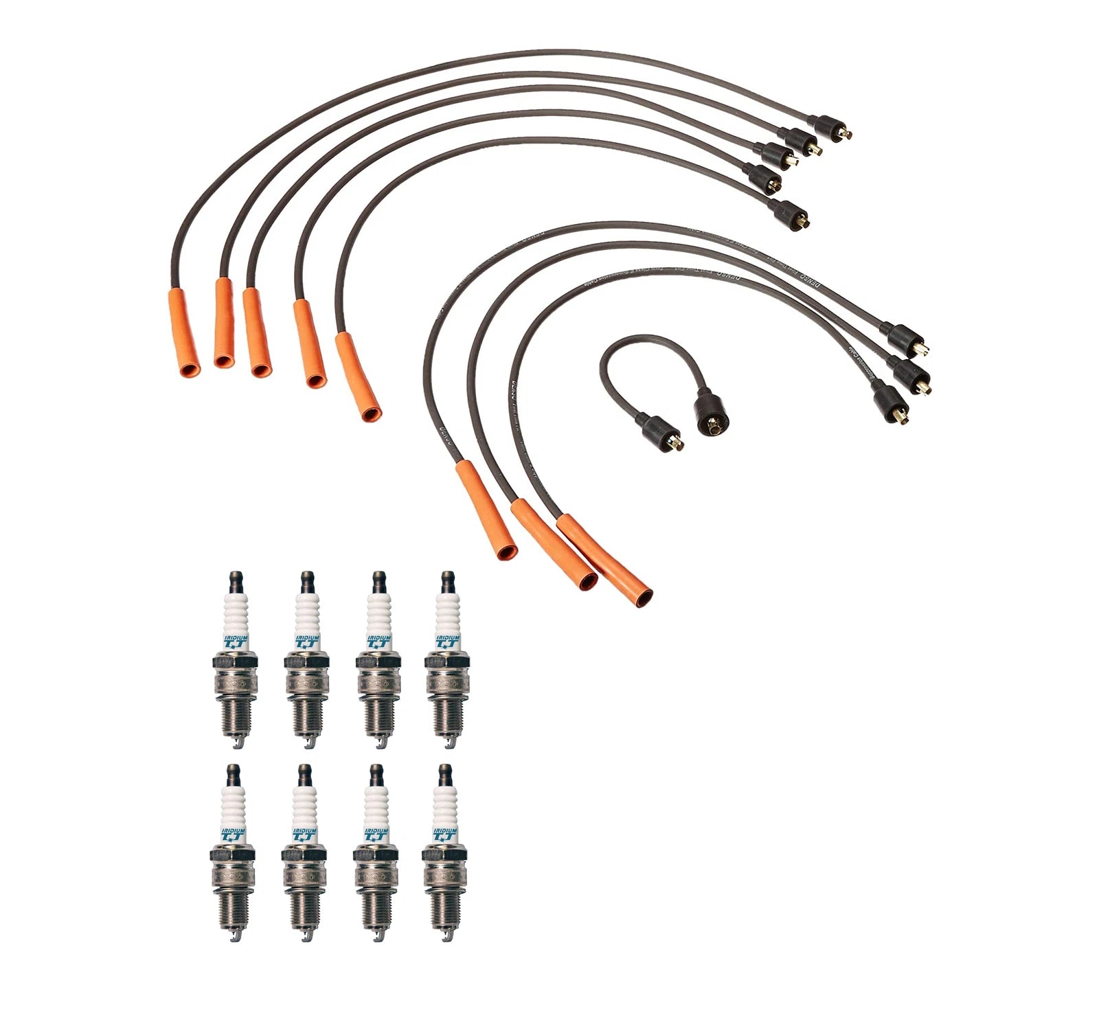 Denso Wire Set & 8 Iridium TT Spark Plugs Kit for Dodge Plymouth V8