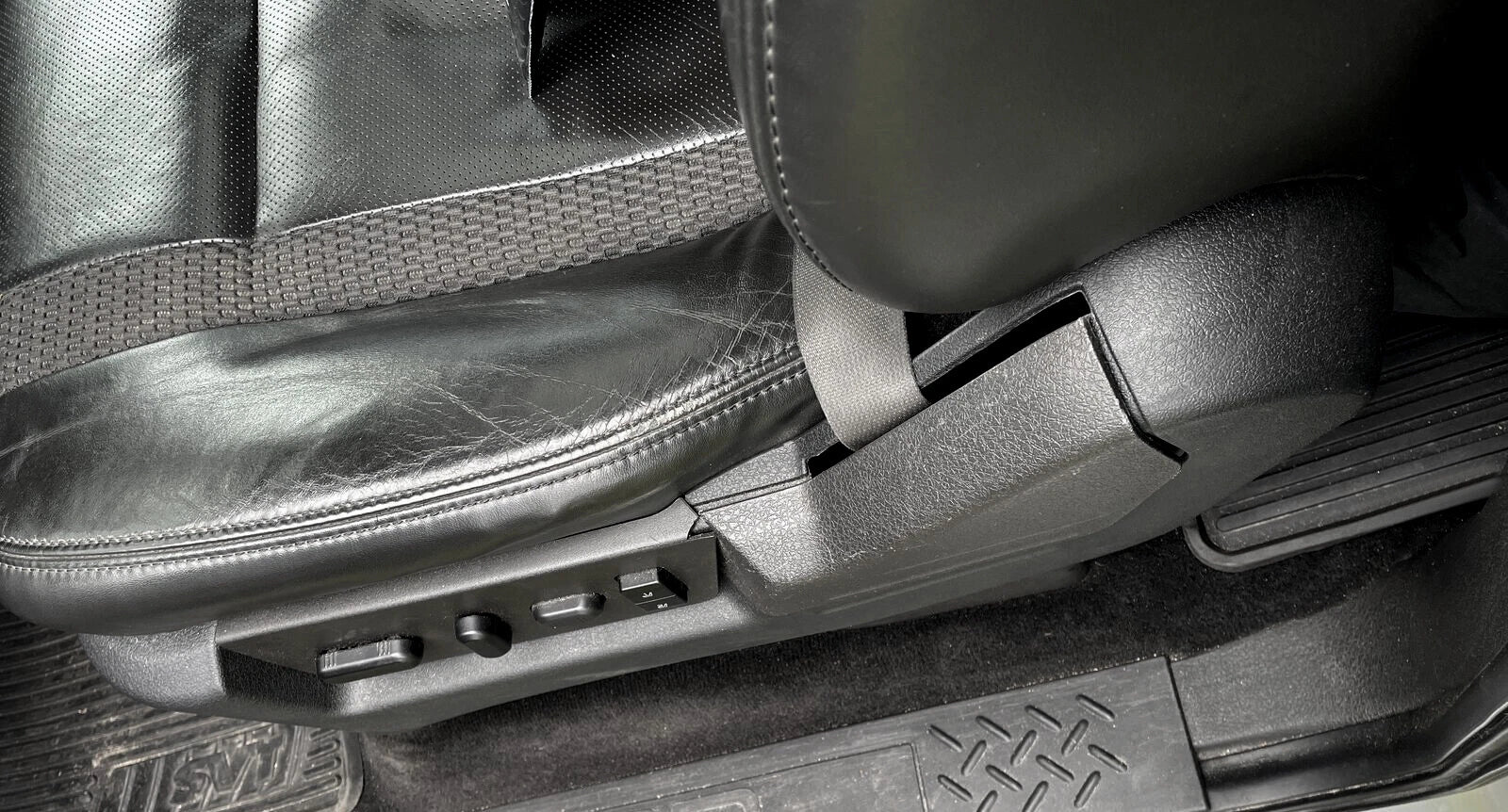 Drivers Side Seat Track Cover for Ford F150 (2009–2014) Black Plastic