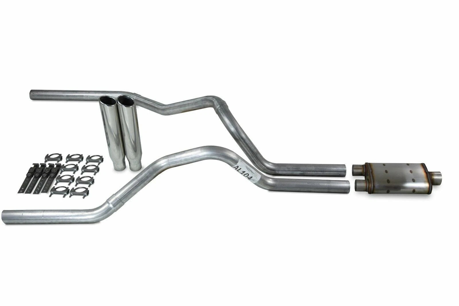 2.5" Dual Exhaust Kit for Ford F150 (2021–2025) Magnaflow XL Clamp on Tips