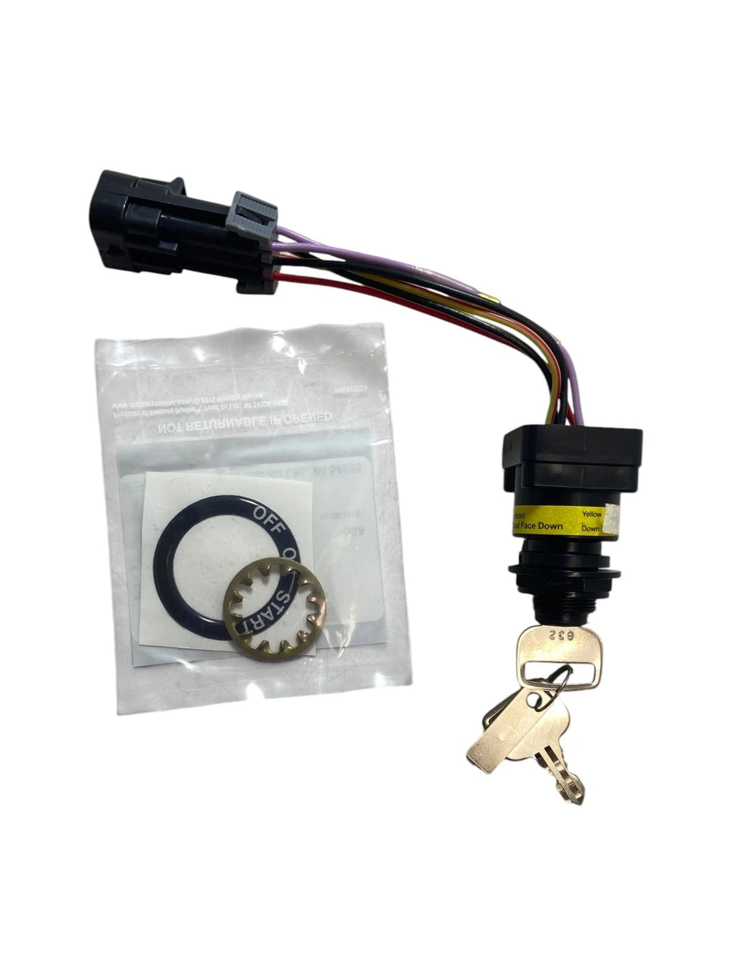 3 Position Ignition Key Switch + Decal/Washer Kit for Mercury (1987)