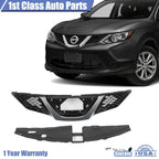 Black Chrome Front Upper Grille for Nissan Rogue Sport (2018–2019)