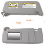 Driver Side Sun Visor for Toyota Venza (2009–2016) OE Style with Mirror Grey