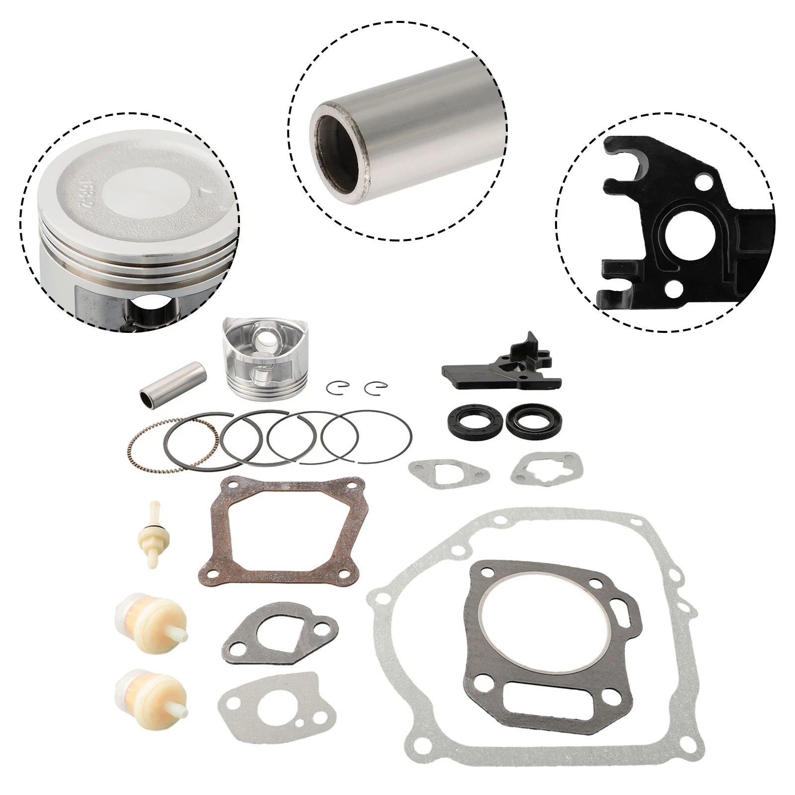 Piston Rebuild Kit for Honda 5 5HP 6 5HP Engines (Compatible)