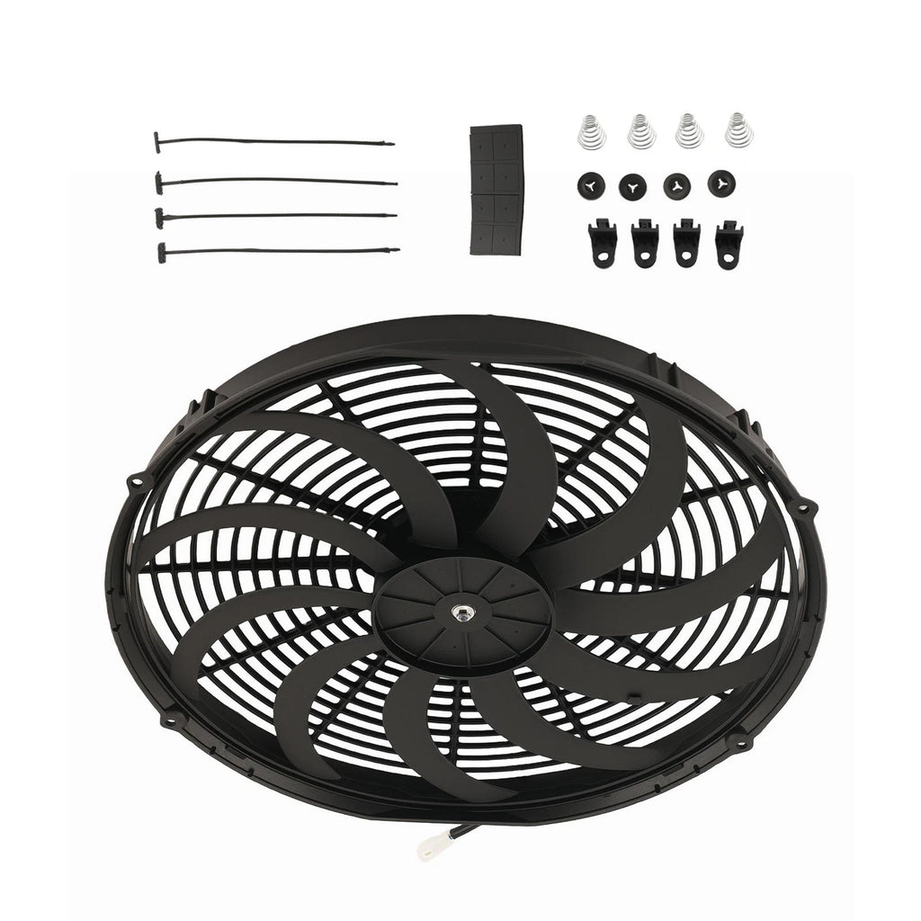 16" Cooling Fan Assembly 3000CFM 120W 10 Blade Black for Universal Fit