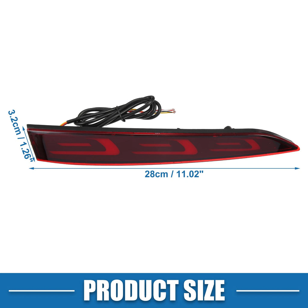 Pair Rear Bumper Reflector Fog Brake Light for Hyundai Accent (2011–2018)