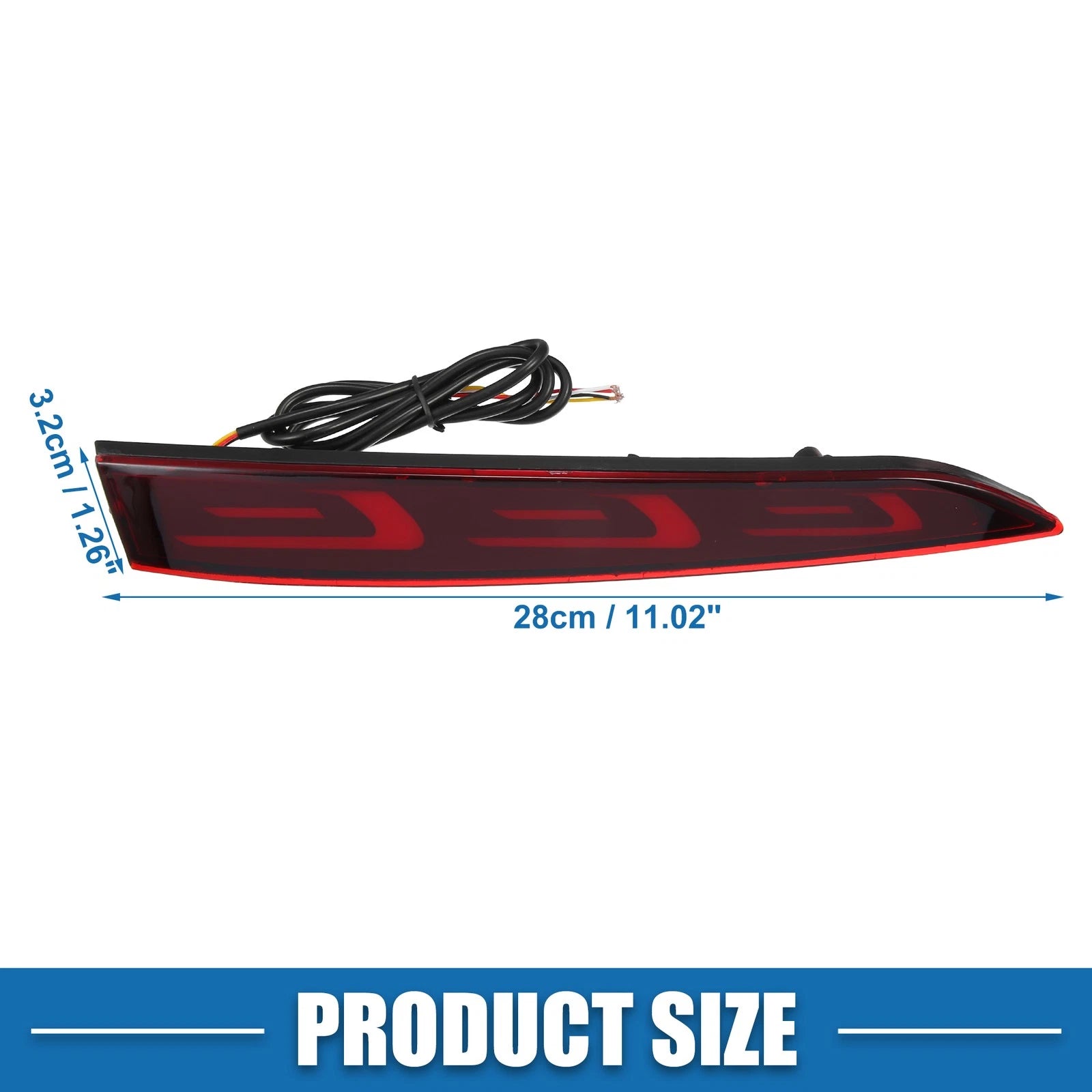 Pair Rear Bumper Reflector Fog Brake Light for Hyundai Accent (2011–2018)