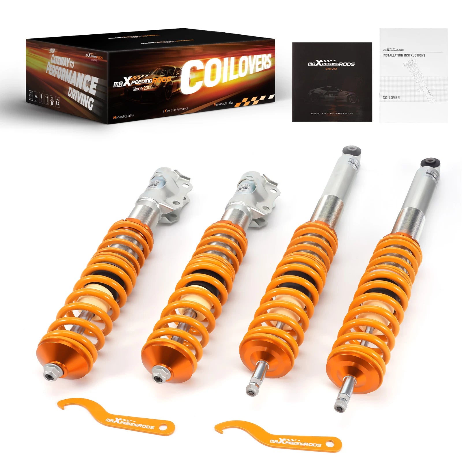 4X Lowering Coilover Kit for VW Golf Jetta MK2 MK3 (1983–1999)