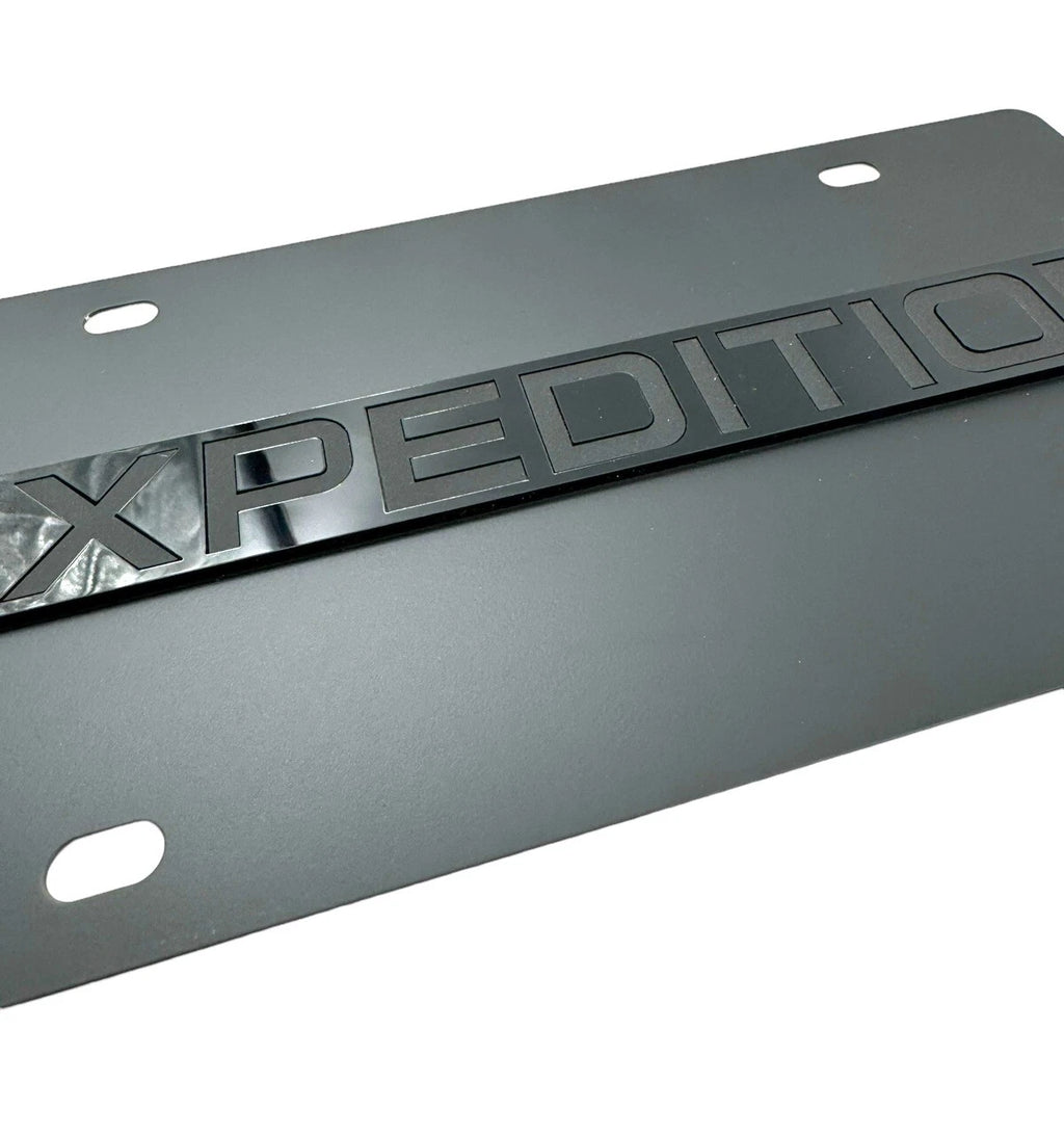 Black License Plate Frame with Ford Emblem for Expedition (2003–2024)
