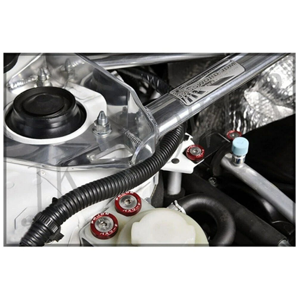 Set of 10 Chrome Aluminum Fender Bumper Washers for Engine Bay Dress Up