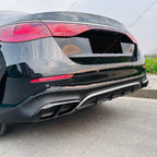 Gloss Black Rear Exhaust Tip Cover for Mercedes E-Class AMG-Line Sedan