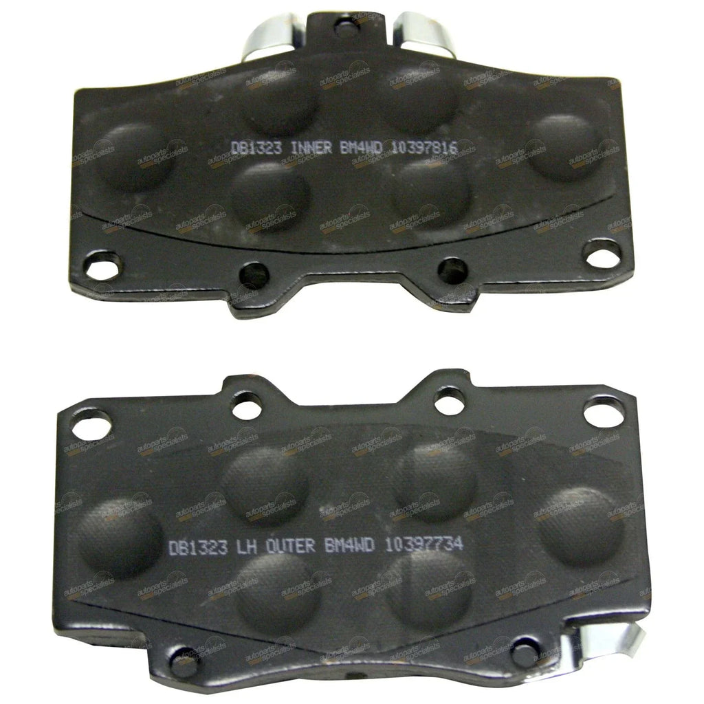 Front Slotted Disc Brake Rotors + Pads for Hilux Surf KZN185 (1995–2002)