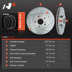 Front Side Drilled Rotors for Honda Accord (2003-2012)