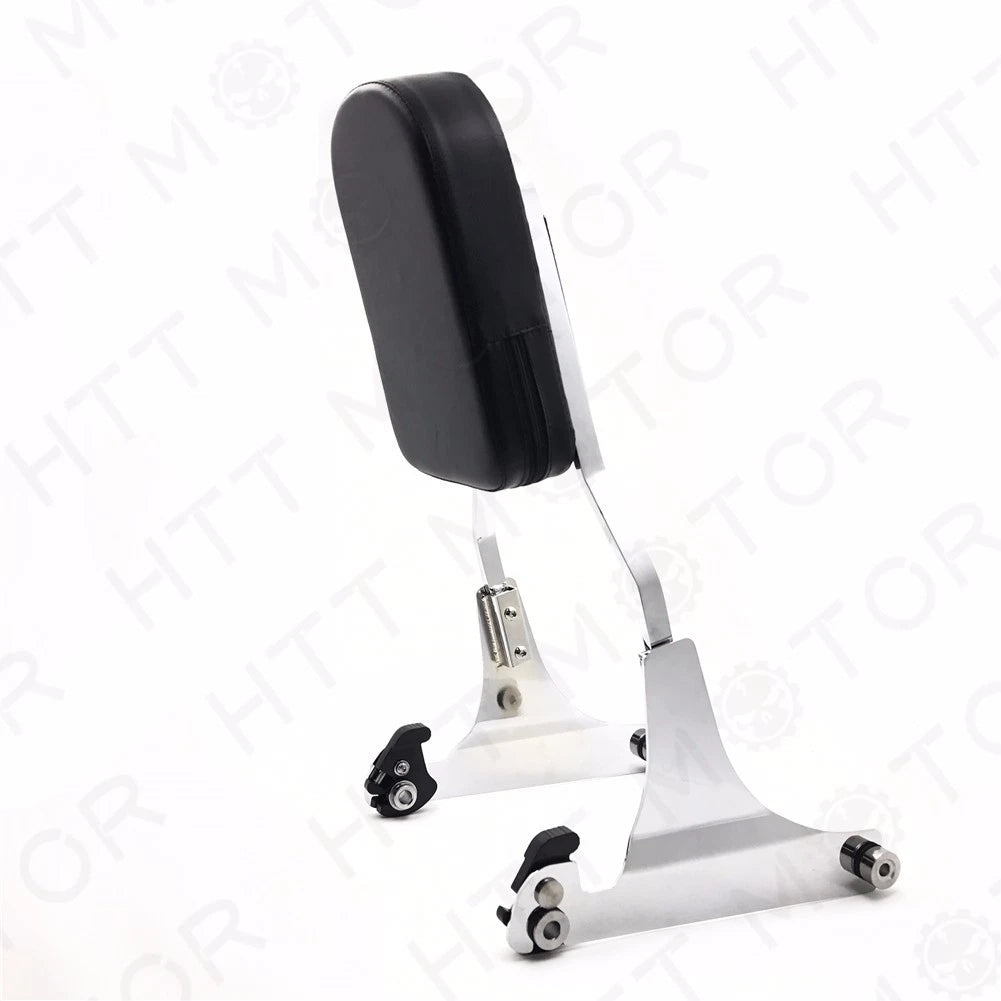 Detachable Backrest Sissy Bar Chrome Flame for Harley Softail FXSTC FLSTC (1984–1999)