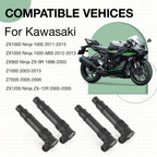 4X Ignition Coil for Kawasaki Ninja 1000 ZX-9R ZX-12R Z1000 Z750S (1998–2013)