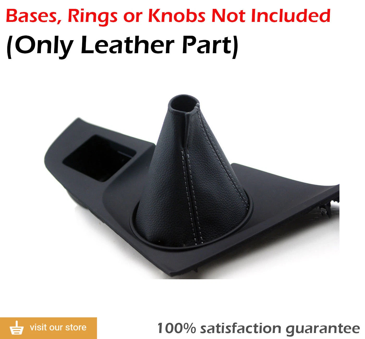 Manual Shift Boot for Toyota Supra (1993–1998) Gray Stitch Leather Synthetic