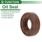 Oil Seal FKM Rubber 17x35x10mm for Various Models (5 Pcs)