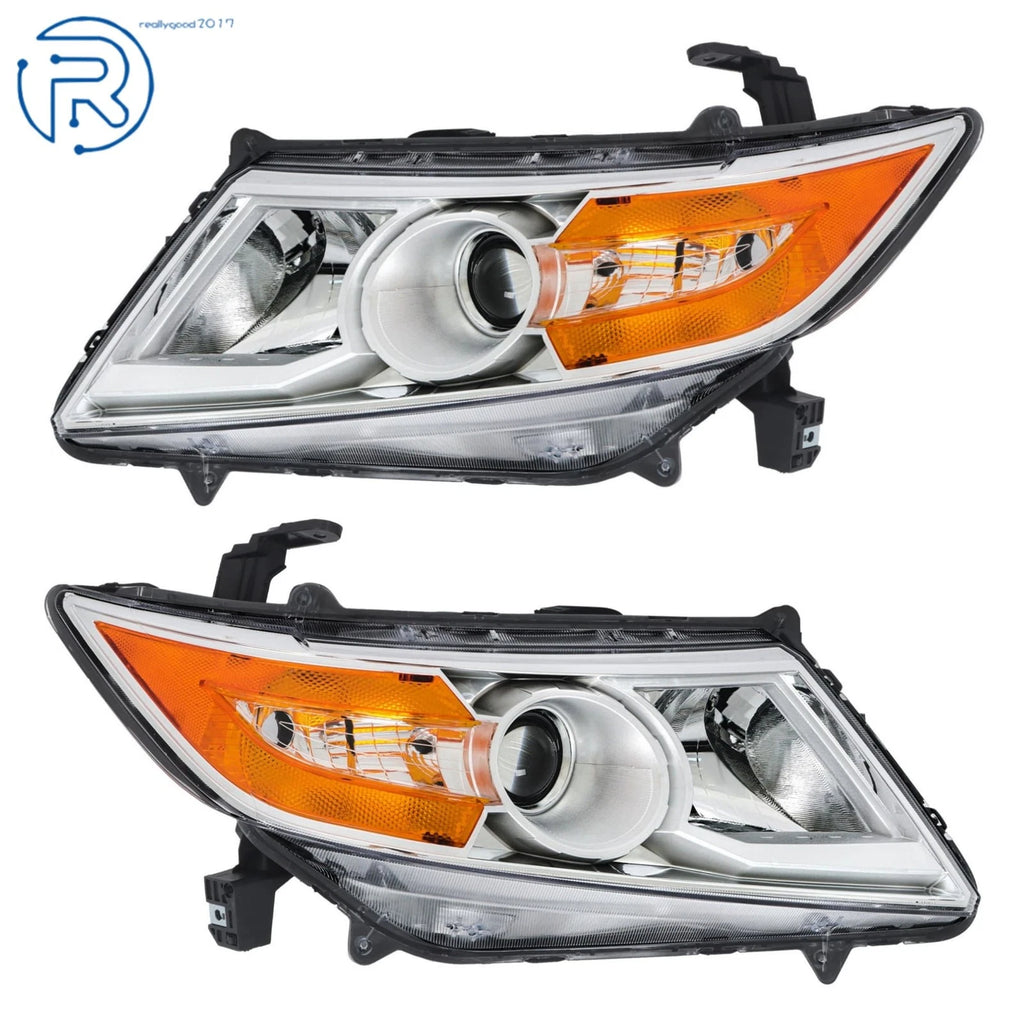 Set of 2 Headlamps for Honda Odyssey (2011-2017) Chrome HID