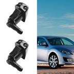 2 x Washer Nozzle ABS-Plastic Black Front Jet Windscreen Wiper for Mazda 3 5 6