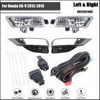 Pair Fog Light Lamps for Honda CR-V (2015–2016) with Switch & Wiring Kit