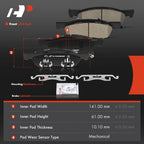 8x Ceramic Brake Pads for Subaru Ascent (2019-2022)
