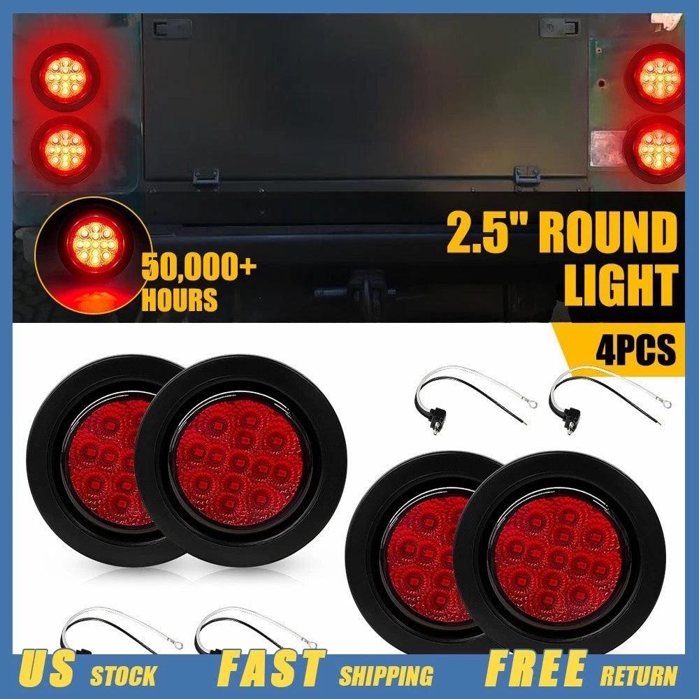 2X 2.5" LED Side Marker Light for Truck Trailer (Universal)