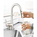 Water Saving Pull Out Faucet Head Replacement with Dual Spray for