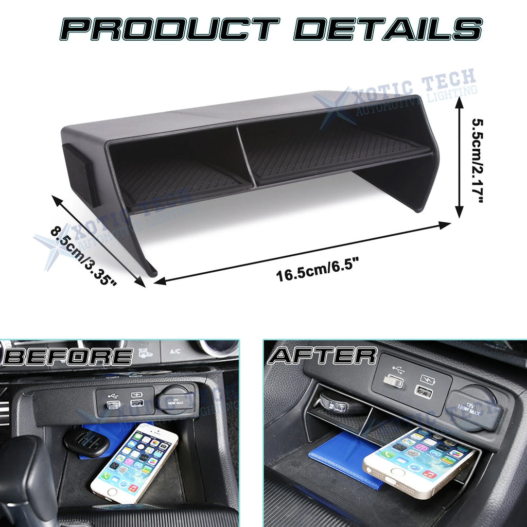 Center Console Armrest Box Coin Container Accessories for Honda Civic (2016-2021)
