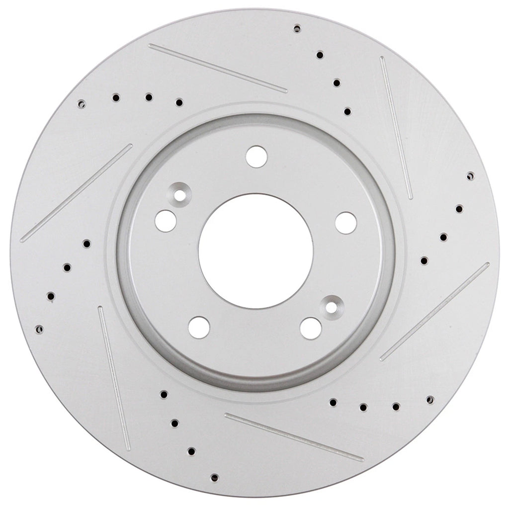 Front Brake Rotors & Ceramic Pads for Hyundai Sonata (2009–2010) Drilled Slotted