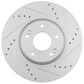 Front Brake Rotors & Ceramic Pads for Hyundai Sonata (2009–2010) Drilled Slotted