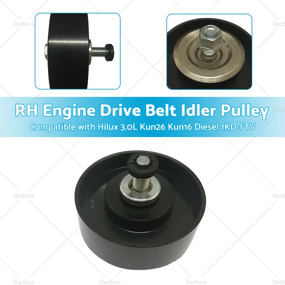 Drive Belt Idler Pulley for Toyota Hilux KUN16 KUN26 (2005–2015) Turbo Diesel