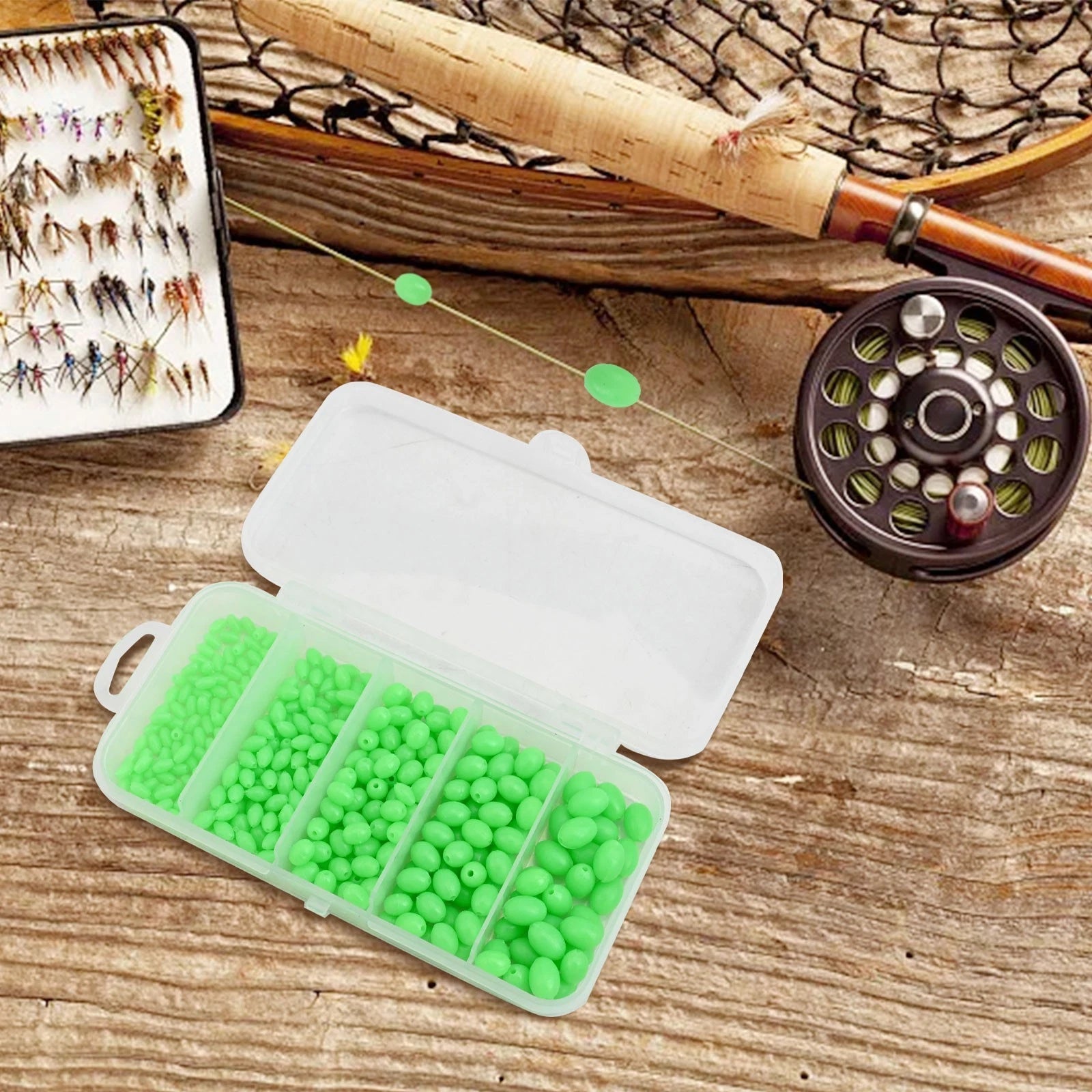 Set of 375 Luminous Fishing Beads for