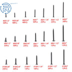 Set of 3 Black Wood Screws for Various Applications