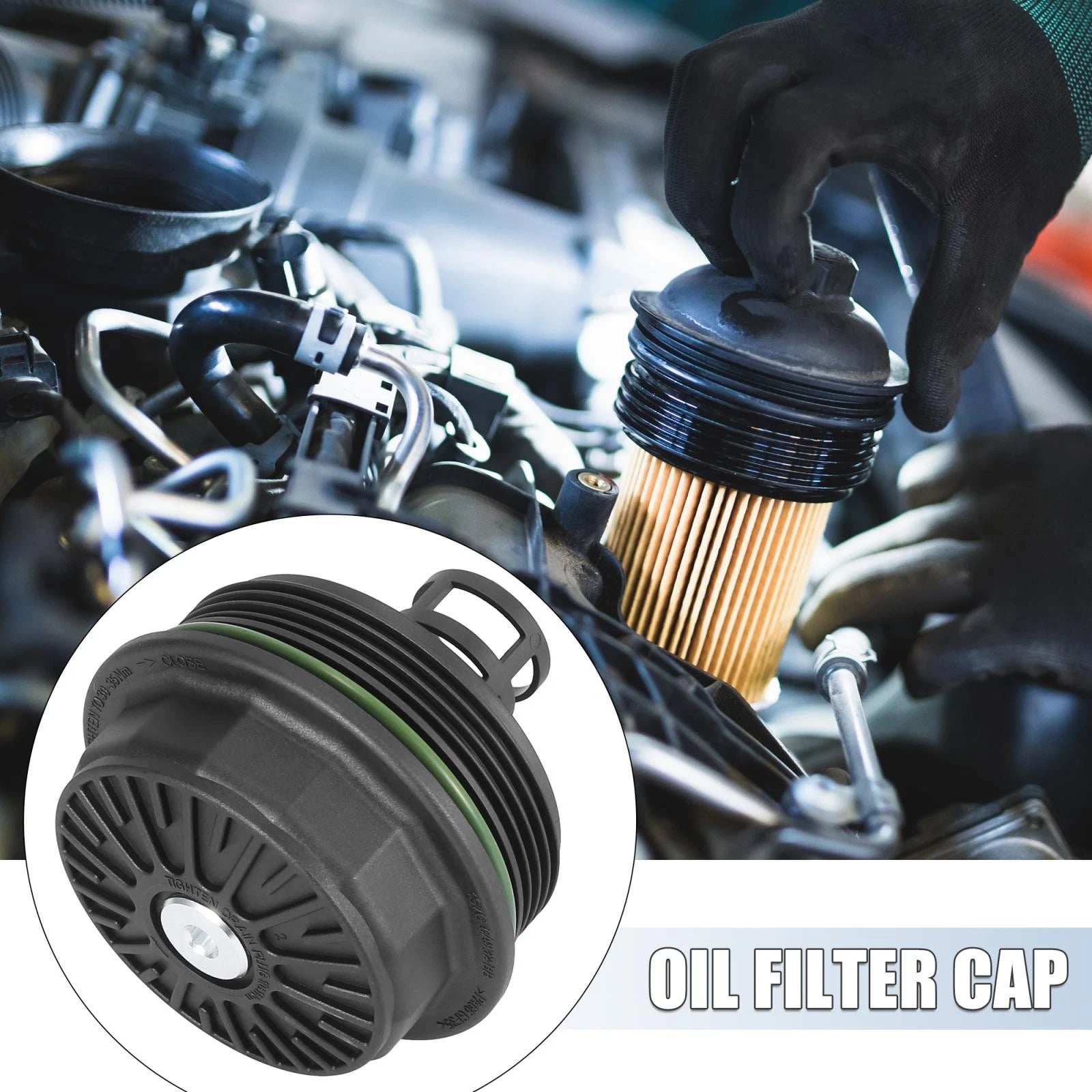 Oil Filter Cap Assembly for Ford Escape, Mazda 6, CX-7, Tribute (2001–2023)
