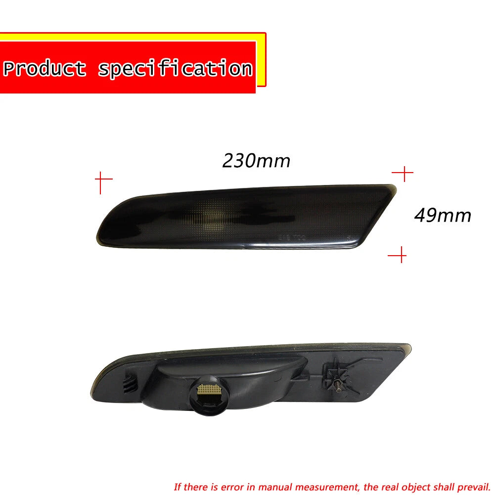 2X Smoke Lens Front Bumper Side Marker Lights for Lexus ES300 ES330