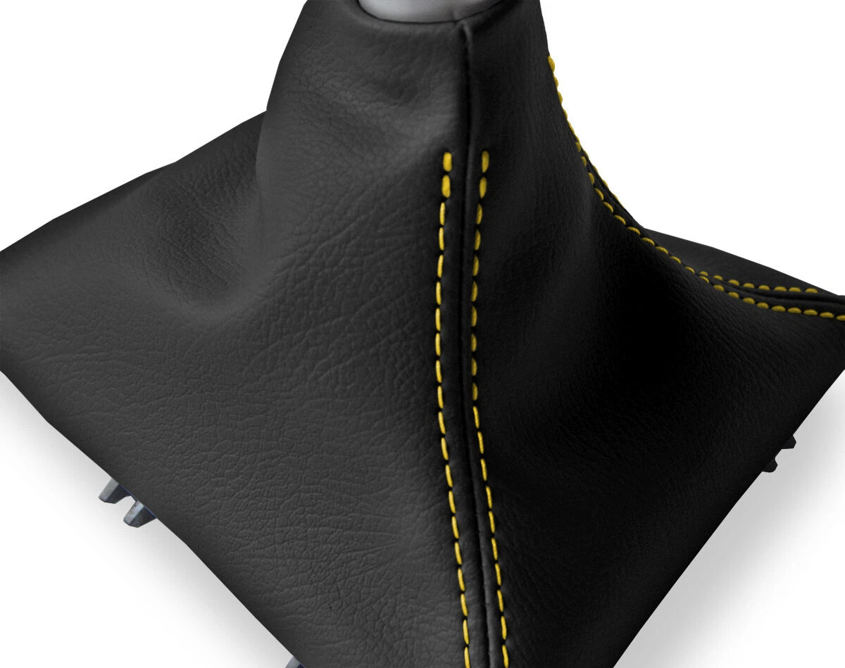 Leather Manual Shift Boot Cover for BMW F30 F31 F32 F33 M (2014–2019) Yellow Stitch