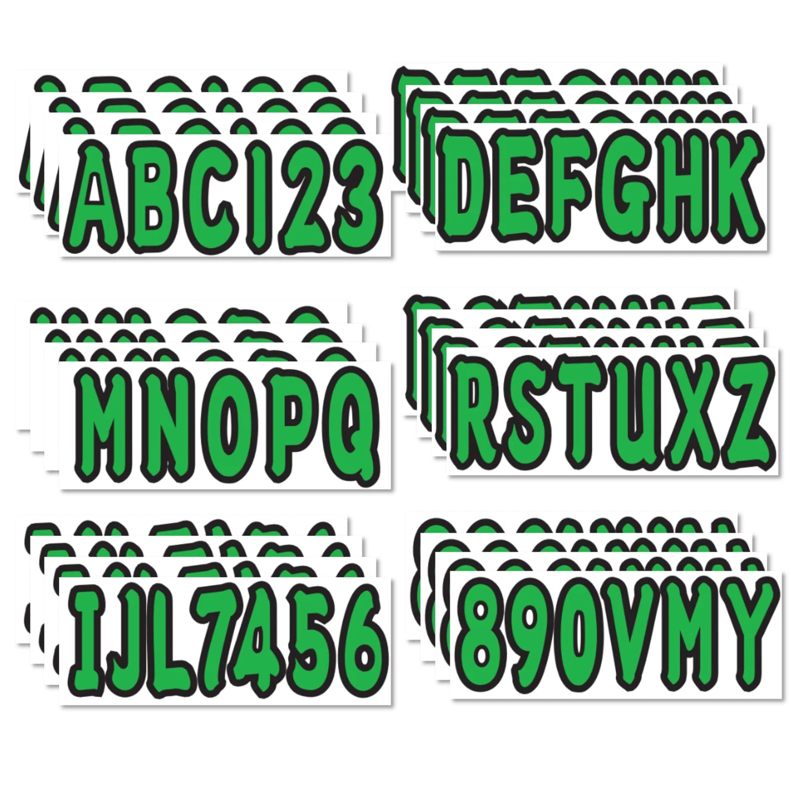 Set of 4 Vinyl JetSki Registration Decals for All Models (3")
