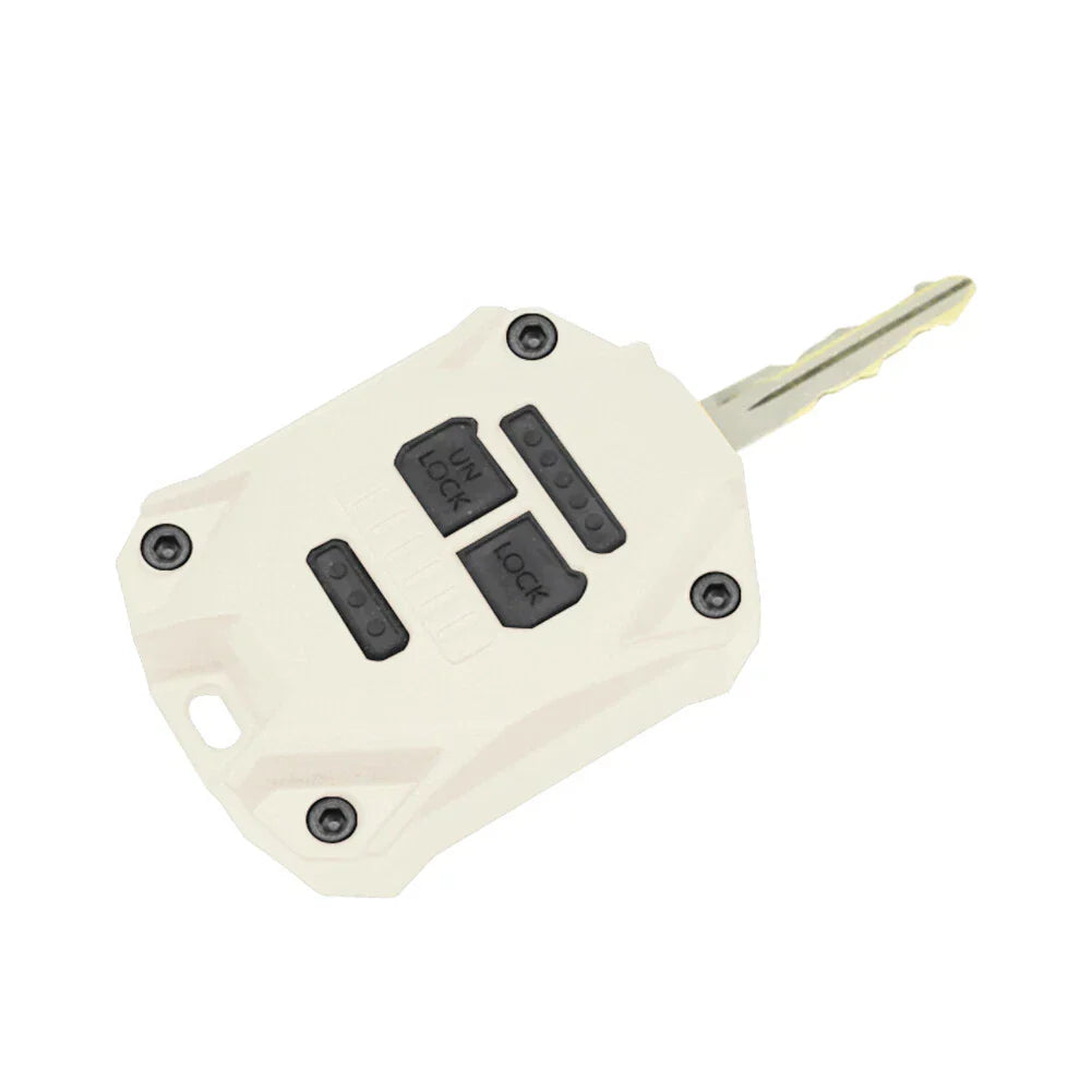 Creamy-White ABS Key Fob Shell Case Cover for Jeep Wrangler (2007-2017)
