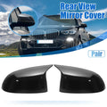 Pair Rear View Mirror Cover Gloss Black for BMW X5 X4 X7 (2019–2021)