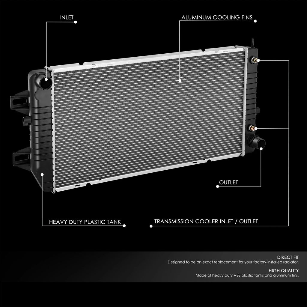 Aluminum Core Radiator DPI 2935 for Chevrolet Express Savana 2500 (2006–2022)