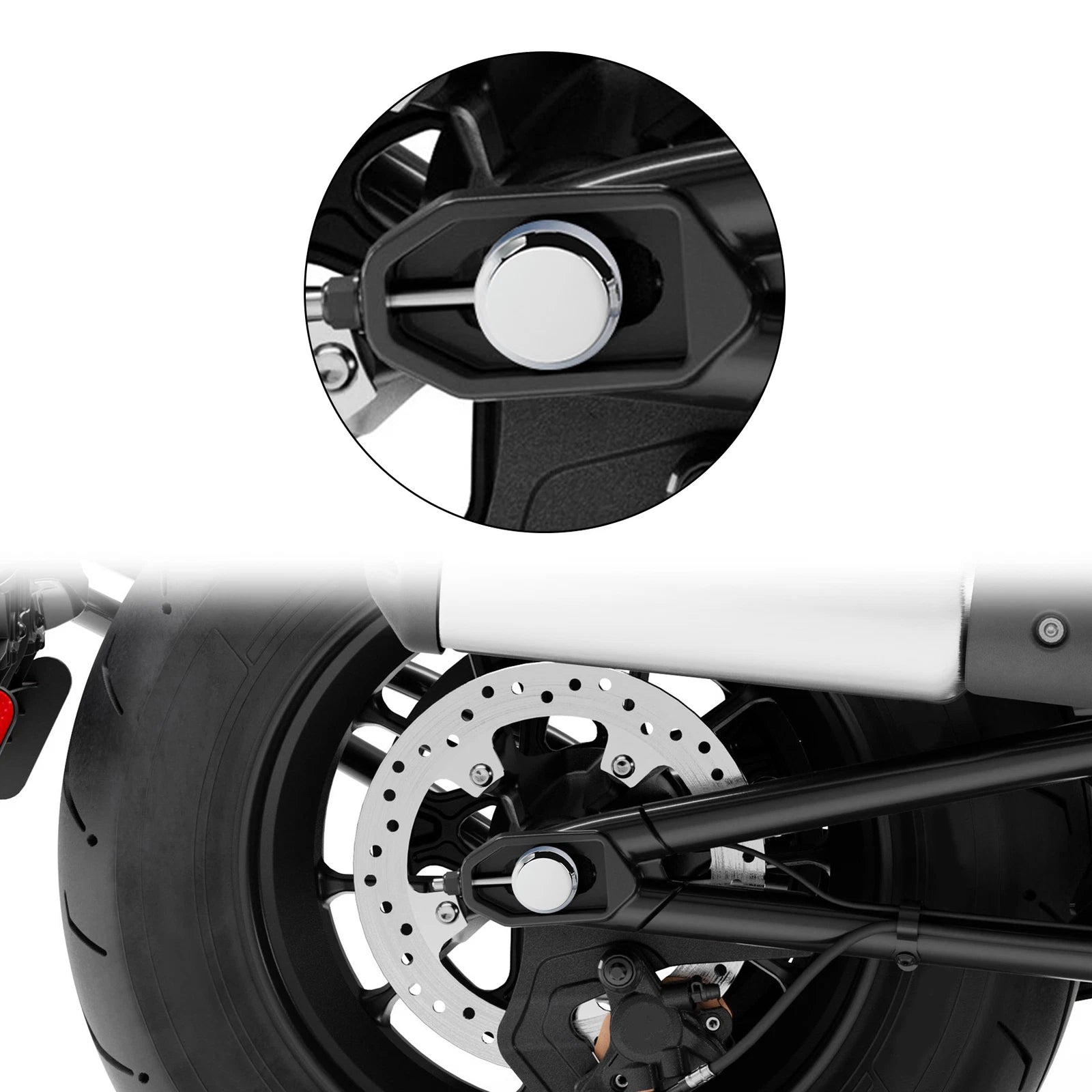 Rear Axle Nut Cover for Harley Sportster S RH1250S Pan America RA1250 (2021–2026)