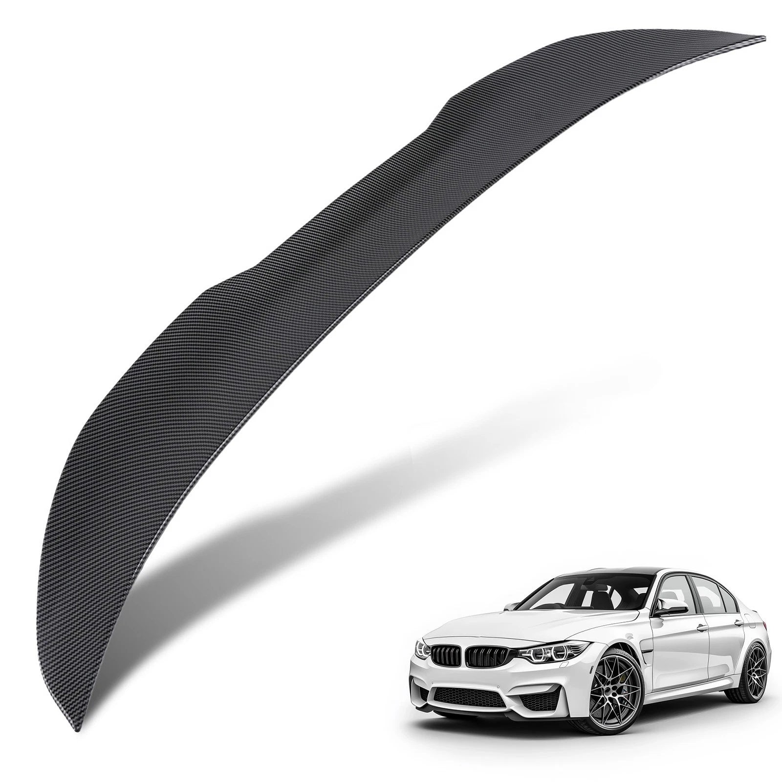 Rear Trunk Spoiler Wing Lip for BMW F30/F80 M3 (2012–2018) PSM Style Carbon Fiber