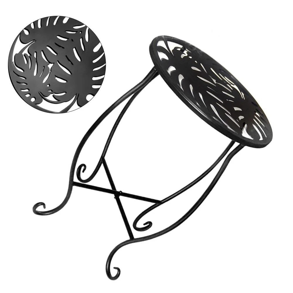 Set of 2 Elegant Metal Side Tables for Outdoor Decor (8 Inch Round)