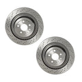 2X Brembo Rear Drilled 360mm Disc Brake Rotors for Mercedes C197 SLS AMG
