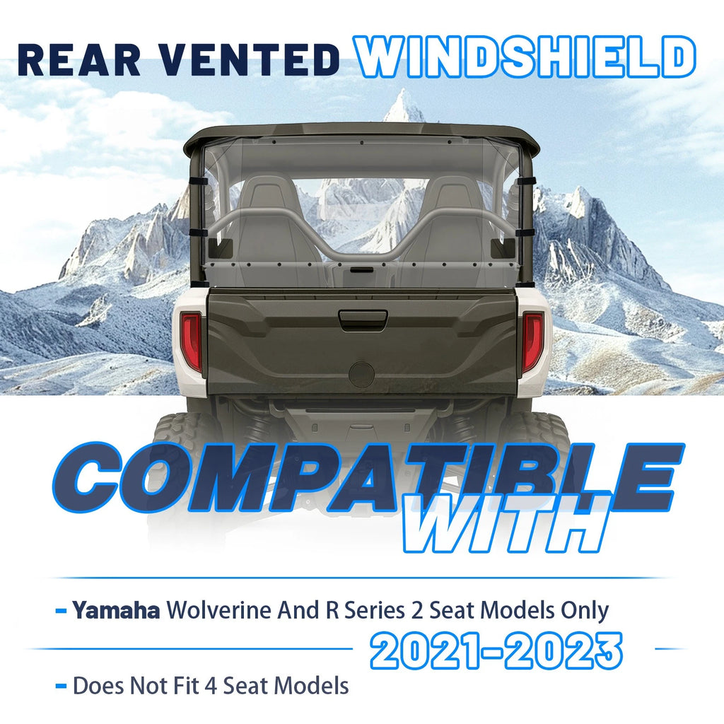 Rear Windshield for Yamaha Wolverine RMAX2 X2 1000 (2021–2024)