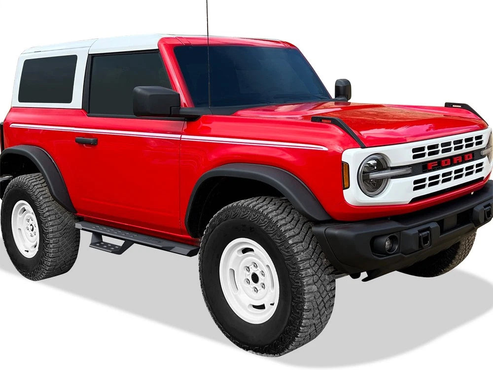 Black Overland Slider Drop Steps for Ford Bronco (2021-2026)