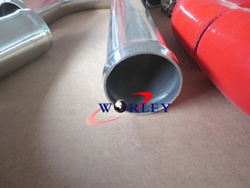 2.25" Red Aluminum Universal Intercooler Turbo Piping for Car