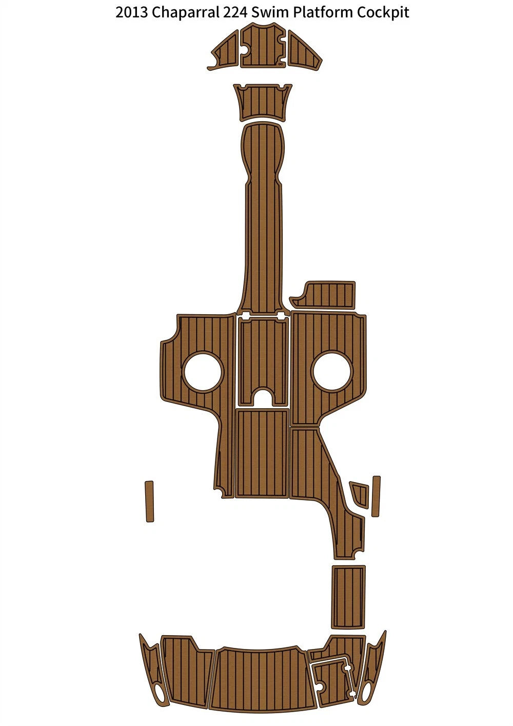 EVA Foam Teak Deck Floor Mat for Chaparral 224 (2013)