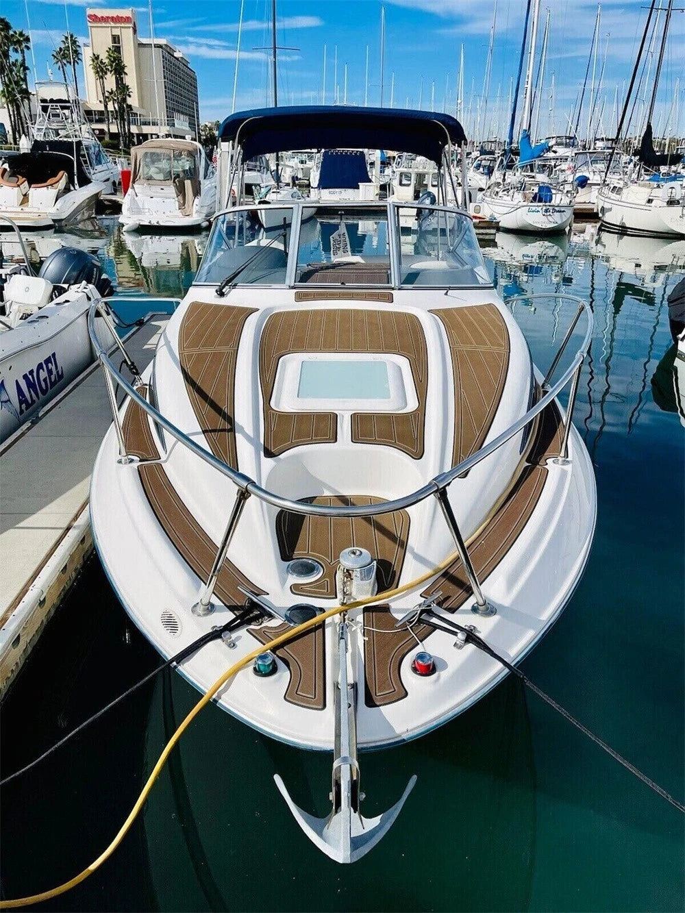 EVA Foam Faux Teak Deck Floor Mat for Bayliner 245 SB (2003)